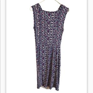 Ann Taylor Pink, Cream & Navy Dress – Size Small (NWT)